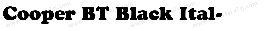 Cooper BT Black Ital字体转换